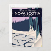 Nova Scotia, Canadese reisposter voor vakanties. Feestdagenkaart (Voorkant / Achterkant)