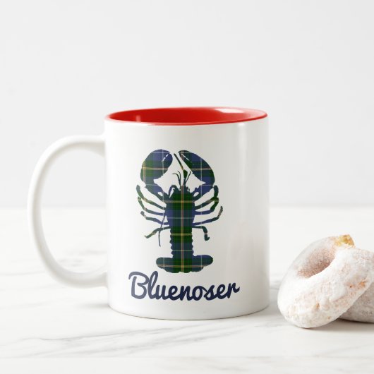 Nova Scotia Coffee tea cup Lobster Bluenoser Tweekleurige Koffiemok (Met donut)