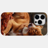 Nova Scotia Duck Terrier in herfstbladeren valt Case-Mate iPhone Case (Achterkant (horizontaal))