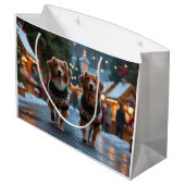 Nova Scotia Duck Toller Christmas Snow Holiday Groot Cadeauzakje (Achterkant Gekanteld)