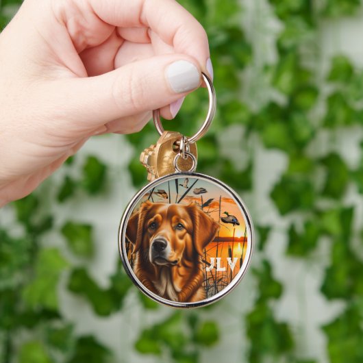 Nova Scotia Duck Toller gepersonaliseerd Sleutelhanger (Hand)