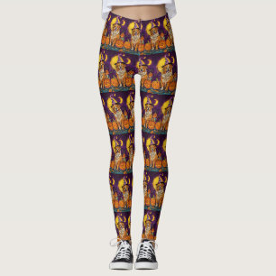 Nova Scotia Duck Toller Halloween Heksenpompoen Leggings