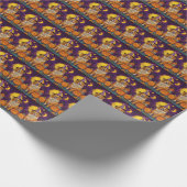 Nova Scotia Duck Toller Halloween Witch Pumpkin Cadeaupapier (Hoek)