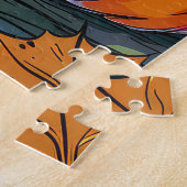 Nova Scotia Duck Toller Halloween Witch Pumpkin Legpuzzel (Zijkant)