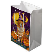 Nova Scotia Duck Toller Halloween Witch Pumpkin Medium Cadeauzakje (Voorkant Gekanteld)