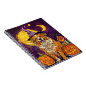 Nova Scotia Duck Toller Halloween Witch Pumpkin Notitieboek (Rechterzijde)