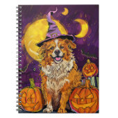 Nova Scotia Duck Toller Halloween Witch Pumpkin Notitieboek (Voorkant)