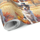 Nova Scotia Duck Toller Herfstbladeren Thanksgivin Cadeaupapier (Rol Hoek)