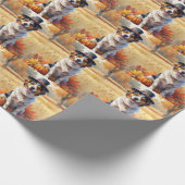 Nova Scotia Duck Toller Herfstbladeren Thanksgivin Cadeaupapier (Hoek)