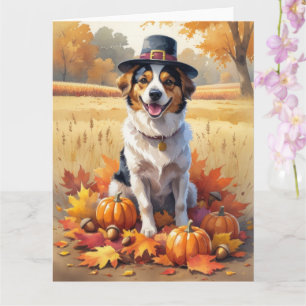 Nova Scotia Duck Toller Herfstbladeren Thanksgivin Kaart