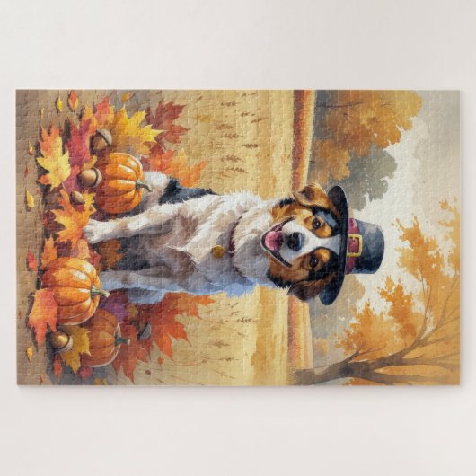 Nova Scotia Duck Toller Herfstbladeren Thanksgivin Legpuzzel (Horizontaal)