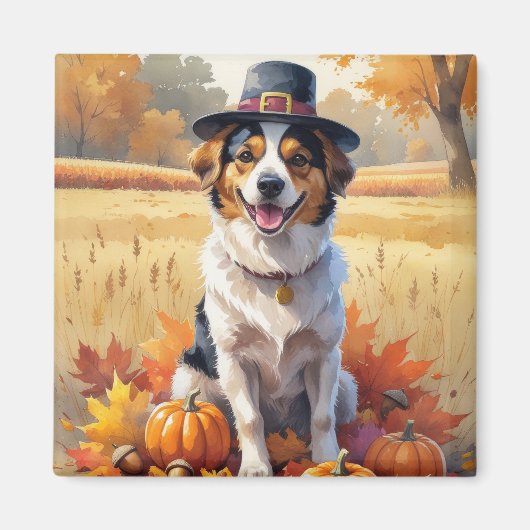 Nova Scotia Duck Toller Herfstbladeren Thanksgivin Magneet (Voorkant)