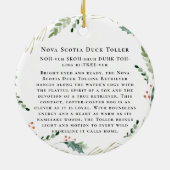 Nova Scotia Duck Toller-hond-monogram Keramisch Ornament (Achterkant)