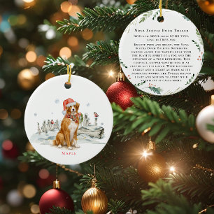 Nova Scotia Duck Toller-hond-monogram Keramisch Ornament