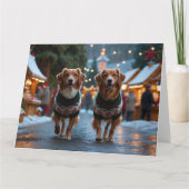 Nova Scotia Duck Toller Kerst Sneeuw Vakantie Kaart (Voorkant)