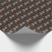 Nova Scotia Duck Toller kerstcadeaus open haard Cadeaupapier (Hoek)