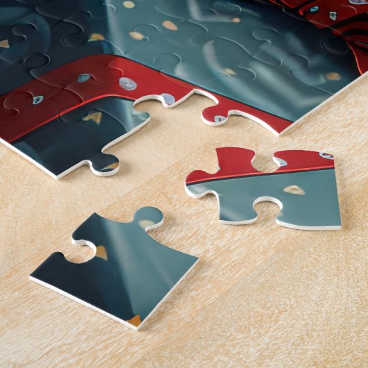 Nova Scotia Duck Toller kerstcadeaus open haard Legpuzzel (Zijkant)