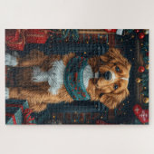 Nova Scotia Duck Toller kerstcadeaus open haard Legpuzzel (Horizontaal)