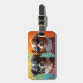 Nova Scotia Duck Toller met Rozen Valentijnsdag Bagagelabel (Voorkant verticaal)