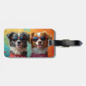 Nova Scotia Duck Toller met Rozen Valentijnsdag Bagagelabel (Achterkant horizontaal)