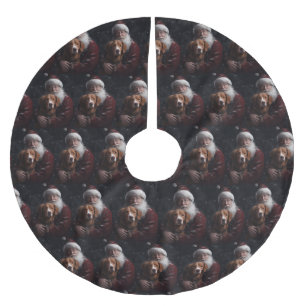 Nova Scotia Duck Toller met Sinterklaas Festivitei Kerstboom Rok