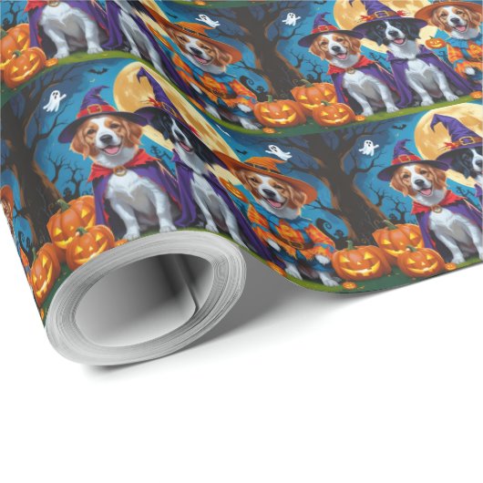 Nova Scotia Duck Toller Pompoen Halloween Grappig Cadeaupapier (Rol Hoek)