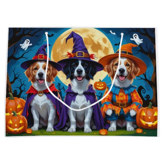 Nova Scotia Duck Toller Pompoen Halloween Grappig Groot Cadeauzakje (Voorkant)