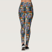Nova Scotia Duck Toller Pompoen Halloween Grappig Leggings (Achterkant)