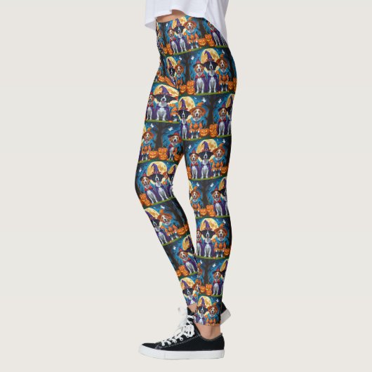 Nova Scotia Duck Toller Pompoen Halloween Grappig Leggings (Links)