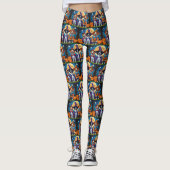 Nova Scotia Duck Toller Pompoen Halloween Grappig Leggings (Voorkant)