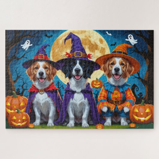 Nova Scotia Duck Toller Pompoen Halloween Grappig Legpuzzel (Horizontaal)
