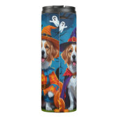 Nova Scotia Duck Toller Pompoen Halloween Grappig Thermosbeker (Achterkant)