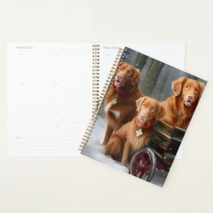 Nova Scotia Duck Toller Retriever Sneeuw slee Planner