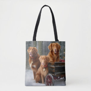 Nova Scotia Duck Toller Retriever Sneeuw slee Tote Bag