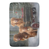Nova Scotia Duck Toller Retriever Sneeuwslee Badmat (Voorkant Verticaal)