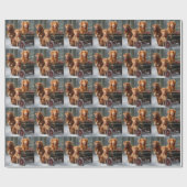 Nova Scotia Duck Toller Retriever Sneeuwslee Cadeaupapier (Vlak)