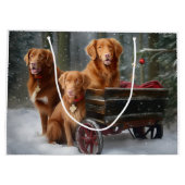 Nova Scotia Duck Toller Retriever Sneeuwslee Groot Cadeauzakje (Achterkant)