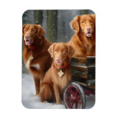 Nova Scotia Duck Toller Retriever Sneeuwslee Magneet (Verticaal)