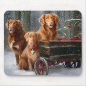 Nova Scotia Duck Toller Retriever Sneeuwslee Muismat (Voorkant)