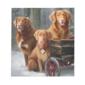 Nova Scotia Duck Toller Retriever Sneeuwslee Notitieblok (Voorkant)