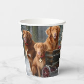 Nova Scotia Duck Toller Retriever Sneeuwslee Papieren Bekers (Achterkant)