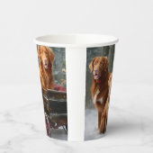Nova Scotia Duck Toller Retriever Sneeuwslee Papieren Bekers (Links)