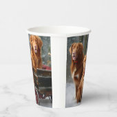 Nova Scotia Duck Toller Retriever Sneeuwslee Papieren Bekers (Rechts)