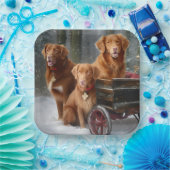 Nova Scotia Duck Toller Retriever Sneeuwslee Papieren Bordje (Feest)