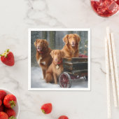 Nova Scotia Duck Toller Retriever Sneeuwslee Servet (Insitu)