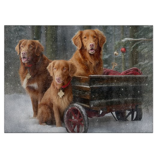 Nova Scotia Duck Toller Retriever Sneeuwslee Snijplank (Voorkant)