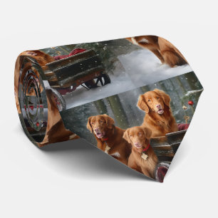 Nova Scotia Duck Toller Retriever Sneeuwslee Stropdas