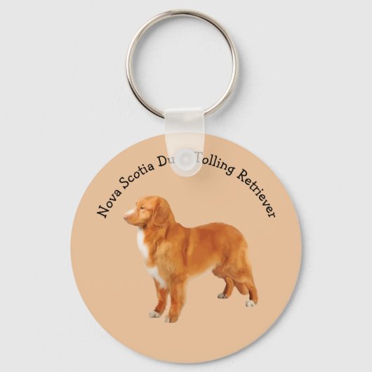 Nova Scotia Duck Tolling Hondenras Sleutelhanger (Voorkant)