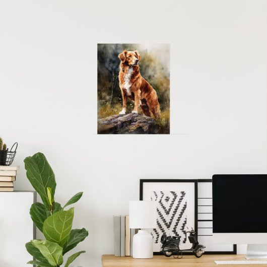 Nova Scotia Duck Tolling Retrieve Dog Art Poster (Thuiskantoor)