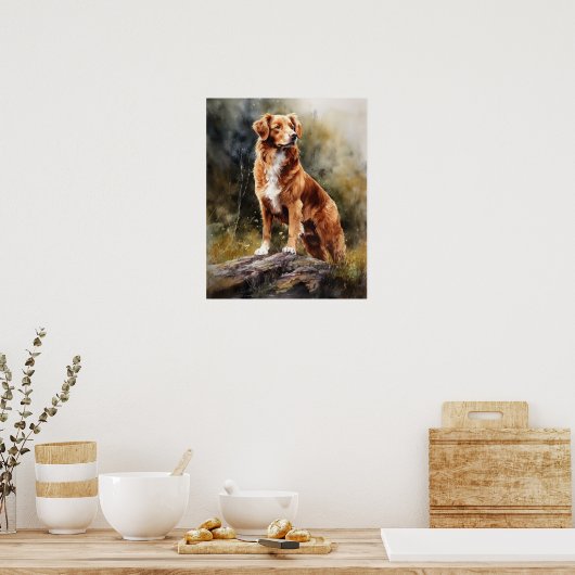 Nova Scotia Duck Tolling Retrieve Dog Art Poster (Keuken)